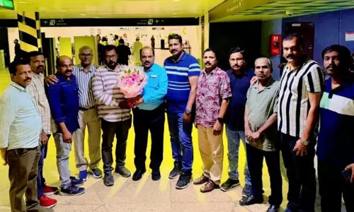 ഷാജു വാലപ്പന് ഷിഫ മലയാളി സമാജം സ്വീകരണം നൽകി