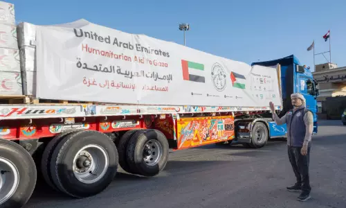 യു.എ.ഇയുടെ സഹായ വസ്തുക്കൾ ഗസ്സയിലെത്തിച്ചു