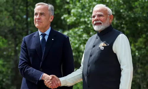 Prime Minister Mark Carney and Indian Prime Minister Narendra Modi