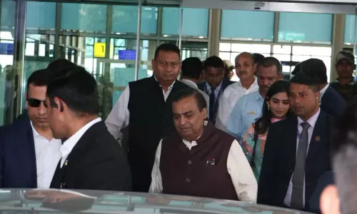 വിരോഷിന്‍റെ കല്യാണം; ആഘോഷങ്ങളിൽ പങ്കെടുക്കാൻ അംബാനി കുടുംബം ഉദയ്പുരിലെത്തി