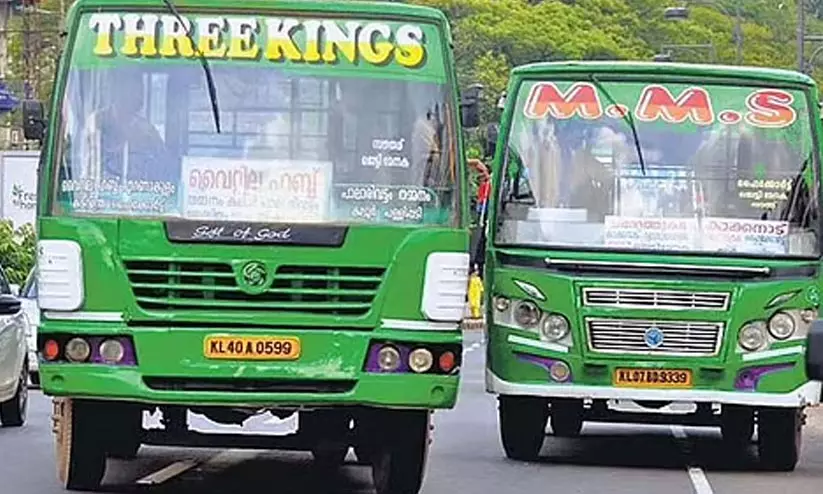 അപകട ഡ്രൈവിങ്; സ്വകാര്യ ബസുകൾക്കെതിരെ നടപടി