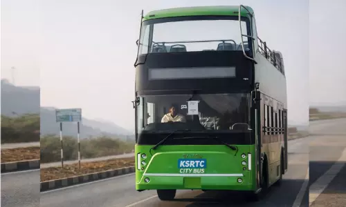 കെ.​എ​സ്.​ആ​ർ.​ടി.​സി സി​റ്റി റൈ​ഡ് ഡ​ബ്ൾ​ഡ​ക്ക​ർ ബ​സ് ഇ​ന്ന് കോ​ഴി​ക്കോ​ട്ടെ​ത്തും