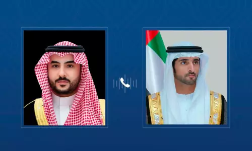 ശൈഖ്​ ഹംദാൻ സൗദി പ്രതിരോധ മന്ത്രിയുമായി ചർച്ച നടത്തി