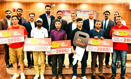 ഗ്രാ​ൻ​ഡ് മാ​ൾ മെ​ഗാ പ്ര​മോ​ഷ​ൻ വി​ജ​യി​ക​ൾ​ക്കു​ള്ള സ​മ്മാ​ന വി​ത​ര​ണം