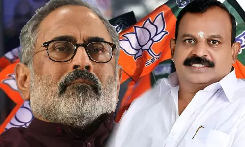 എൻ.ഡി.എയിൽ പൊട്ടിത്തെറി; ബി.ജെ.പി പണം നോക്കി സീറ്റ് കൊടുക്കുന്ന പാർട്ടിയെന്ന് വിഷ്ണുപുരം ചന്ദ്രശേഖരൻ; രാജീവ് ചന്ദ്രശേഖറിനെതിരെ രൂക്ഷവിമർശനം