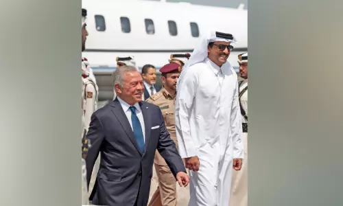 മേഖലയിലെ സംഘർഷം; ഖത്തർ അമീർ -ജോർഡൻ രാജാവും കൂടിക്കാഴ്ച നടത്തി മേഖലയിലെ സംഘർഷം; ഖത്തർ അമീർ -ജോർഡൻ രാജാവും കൂടിക്കാഴ്ച നടത്തി