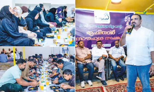 കെ.​എം.​സി.​സി ആ​ല​പ്പു​ഴ ജി​ല്ല ക​മ്മി​റ്റി ഇ​ഫ്താ​ർ വി​രു​ന്ന്