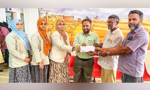 മാധ്യമം ഹെൽത്ത് കെയറിലേക്ക് അൻസാർ ഹെവൻസ് വിദ്യാർഥികളുടെ കൈത്താങ്ങ്