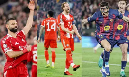 ഗോ​ൾ​പ്പെ​രു​ന്നാ​ൾ; ചാ​മ്പ്യ​ൻ​സ് ലീ​ഗ്: ബാ​ഴ്സ, ലി​വ​ർ​പൂ​ൾ, ബ​യേ​ൺ, അ​ത്‍ല​റ്റി​കോ ക്വാ​ർ​ട്ട​റി​ൽ