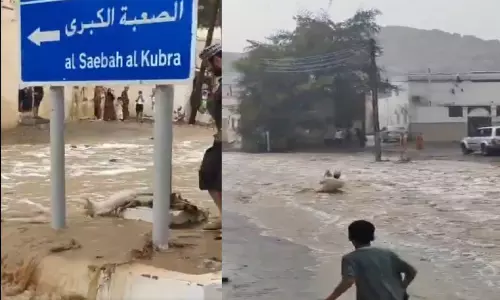 ഒമാനിൽ കനത്ത മഴ തുടരുന്നു; മഴ, മിന്നൽ, ​പ്രളയം, നാശം; രണ്ടു മരണം