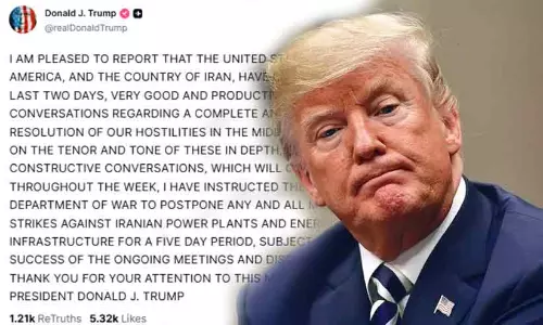 അഞ്ച് ദിവസത്തേക്ക് ഇറാനെ ആക്രമിക്കില്ലെന്ന് ട്രംപ്; പിൻമാറ്റം തിരിച്ചടി ഭയന്നോ ? അഞ്ച് ദിവസത്തേക്ക് ഇറാനെ ആക്രമിക്കില്ലെന്ന് ട്രംപ്; പിൻമാറ്റം തിരിച്ചടി ഭയന്നോ ?