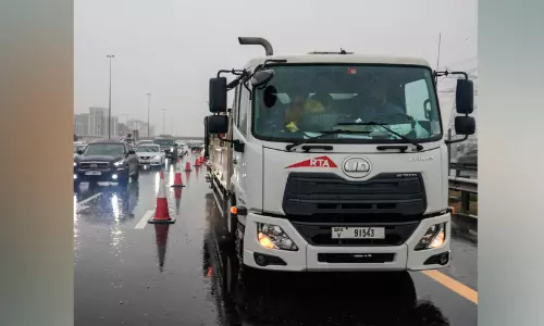 അബൂദബിയിൽ താഴ്​ന്ന ​പ്രദേശങ്ങളിൽ വെള്ളം കയറി