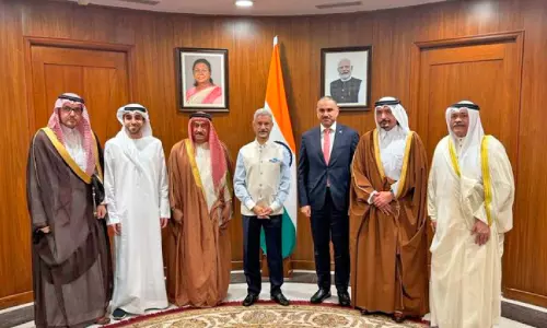 ജി.സി.സി അംബാസഡർമാർ ഇന്ത്യൻ വിദേശകാര്യ മന്ത്രിയുമായി കൂടിക്കാഴ്ച നടത്തി