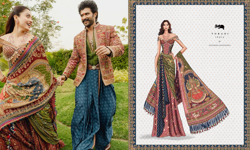 4000 മണിക്കൂർ ചെലവിട്ട് നെയ്തെടുത്ത വസ്ത്രം; ട്രെന്റായി രശ്മികയുടെ 3.20 ലക്ഷത്തിന്റെ മെഹന്ദി ലുക്ക് 4000 മണിക്കൂർ ചെലവിട്ട് നെയ്തെടുത്ത വസ്ത്രം; ട്രെന്റായി രശ്മികയുടെ 3.20 ലക്ഷത്തിന്റെ മെഹന്ദി ലുക്ക്