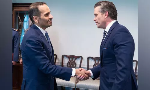 പ്രതിരോധ -സുരക്ഷാ സഹകരണം:  ഖത്തർ പ്രധാനമന്ത്രി -യു.എസ് പ്രതിരോധ സെക്രട്ടറി കൂടിക്കാഴ്ച