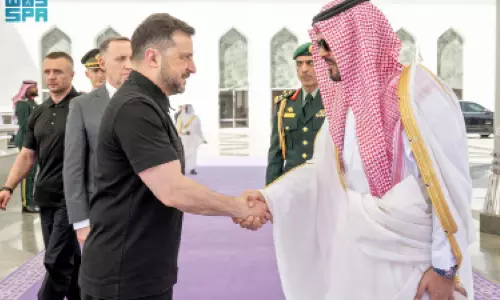 വൊ​ളോ​ദി​മി​ർ സെ​ല​ൻ​സ്‌​കി സൗ​ദി സ​ന്ദ​ർ​ശ​നം പൂ​ർ​ത്തി​യാ​ക്കി മ​ട​ങ്ങി