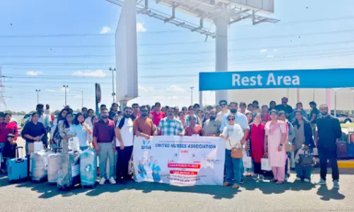 യു.എൻ.എ വിമാനമൊരുക്കി; ആരോഗ്യപ്രവർത്തകർ എത്തി