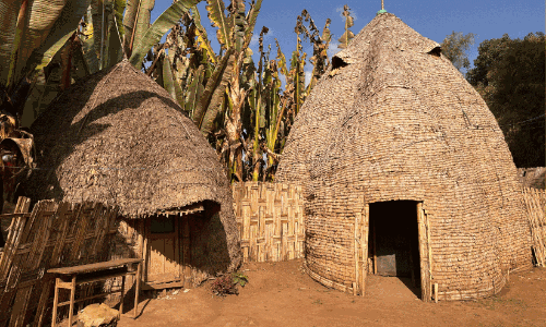 ആനക്കുടിലുകളും   ഗാമോകുന്നുകളിലെ   യോദ്ധാക്കളും