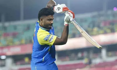 ഏഴ് പന്തിൽ ആറ് റൺസ്; നാന്ദ്രേ ബർഗറിന്‍റെ ബാളിൽ സഞ്ജു ക്ലീൻ ബൗൾഡ്