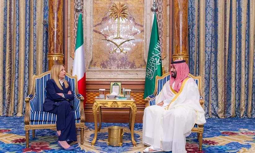 ഇറ്റാലിയൻ പ്രധാനമന്ത്രി ജോർജിയ മെലോണി സൗദി സന്ദർശനം പൂർത്തിയാക്കി മടങ്ങി