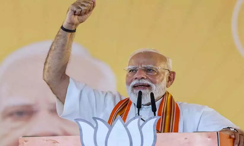 ഇടതുപക്ഷത്തിന്റെ നാളുകൾ എണ്ണപ്പെട്ടു; വികസനം തിരുവല്ലയിൽ നിന്നു തുടങ്ങും: നരേന്ദ്ര മോദി