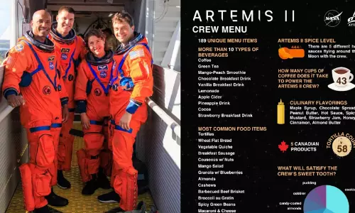 പത്ത് ദിവസം കഴിക്കാൻ 189 വിഭവങ്ങൾ; ആർട്ടെമിസ്-2 യാത്രികരുടെ മെനു പുറത്തുവിട്ട് നാസ