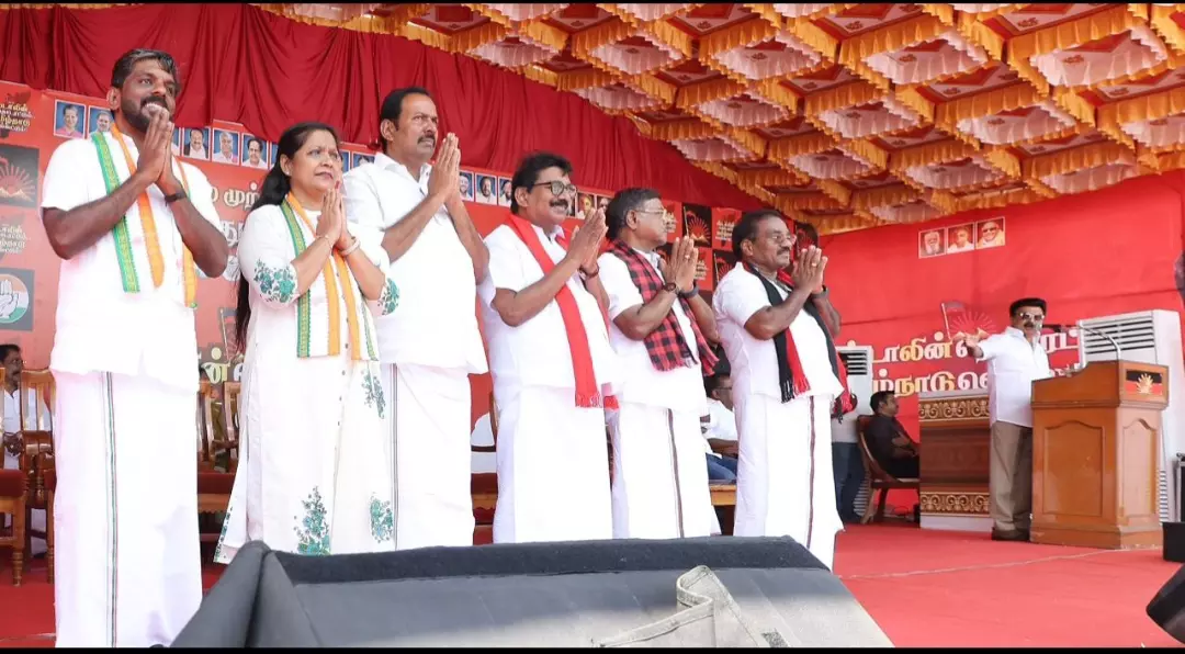 DMK Candidates and stalin DMK Candidates and stalin