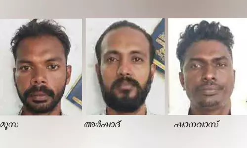 കടം വാങ്ങിയ പണം മടക്കിനല്‍കാമെന്ന് പറഞ്ഞ് വിളിച്ചുവരുത്തി മര്‍ദനം; മൂന്നുപേര്‍ പിടിയില്‍