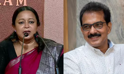 ‘രാജിവെച്ച ഒരു മെമ്പർ സ്കൂൾ ബസ് ഇടിച്ച് പോറൽപോലുമില്ലാണ്ട് മരണപ്പെട്ടു, അത് ദൈവം വരുത്താതിരിക്കട്ടേ’... സാബു എം. ജേക്കബ് ഭീഷണിപ്പെടുത്തിയെന്ന് പൂജ ജോമോൻ