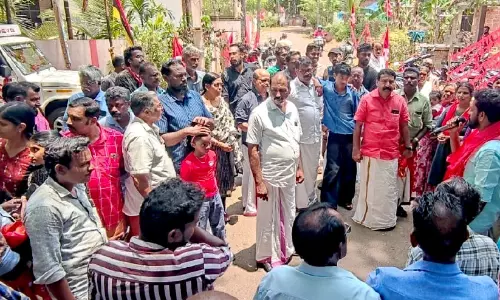 തു​ട​ർ​ഭ​ര​ണ​ത്തി​ന്​ ആ​വേ​ശം തോ​രാ​തെ എം.​എ​സ്. അ​രു​ൺ​കു​മാ​ർ