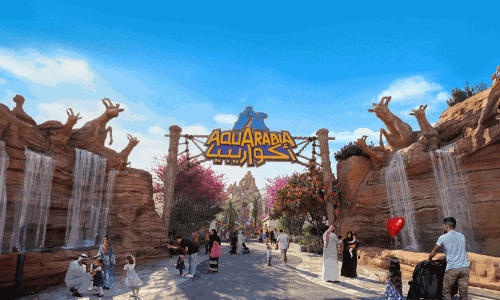 ജലവിസ്മയമായി ഖിദ്ദിയ; മിഡിൽ ഈസ്​റ്റിലെ വമ്പൻ വാട്ടർ പാർക്ക് ‘അക്വാറേബിയ’ ഈ മാസം 23-ന്​ തുറക്കും