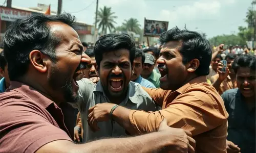 ബൂത്തു മാറ്റിയതിനെ ചൊല്ലി തർക്കം; കൊമ്പുകോർത്ത്​ എം.എല്‍.എയും പൊലീസും