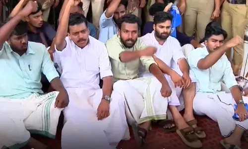 നിതിൻ രാജിന്‍റെ മരണം: അഞ്ചരക്കണ്ടി ഡന്‍റൽ കോളജിൽ തള്ളിക്കയറി കെ.എസ്.യു പ്രതിഷേധം; സംഘർഷം