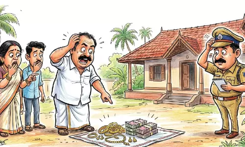 പൊലീസ് അന്വേഷണം ദ്രുതഗതിയിൽ; മോഷ്ടിച്ച ആഭരണവും പണവും വീട്ടുമുറ്റത്ത്!