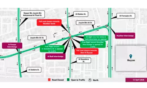 അ​ൽ ബാ​ദി ഇ​ന്റ​ർ​ചേ​ഞ്ചി​ൽ ഗ​താ​ഗ​ത നി​യ​ന്ത്ര​ണം
