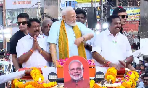 നാഗർകോവിലിനെ ഇളക്കിമറിച്ച് പ്രധാനമന്ത്രി നരേന്ദ്ര മോദിയുടെ റോഡ് ഷോ