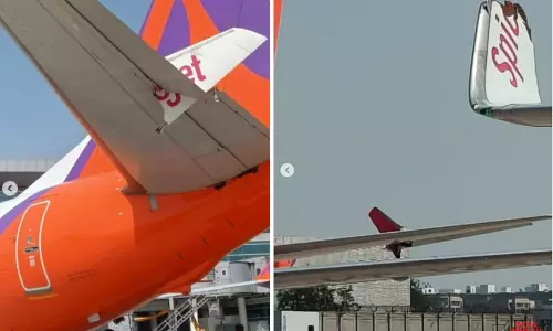 ഡൽഹി വിമാനത്താവളത്തിൽ വിമാനങ്ങൾ കൂട്ടിയിടിച്ചു; അപകടത്തിൽപെട്ടത് സ്പൈസ്ജെറ്റ്, ആകാശ എയർ വിമാനങ്ങൾ