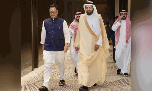 ഹജ്ജ് തീർത്ഥാടകർക്ക് ആശംസകളുമായി കേന്ദ്രമന്ത്രി കിരൺ റിജിജു