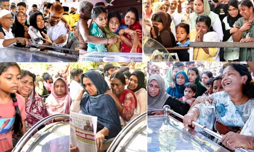 നാടുറങ്ങാതെ കാത്തിരുന്നു, ഉറ്റവരെ ഒരു നോക്ക് കാണാൻ