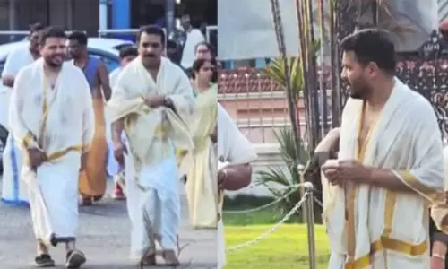 മുഖ്യമന്ത്രി പിണറായി വിജയന്റെ മകൻ വിവേക് കിരൺ ഗുരുവായൂർ ക്ഷേത്രത്തിൽ ദർശനം നടത്തി