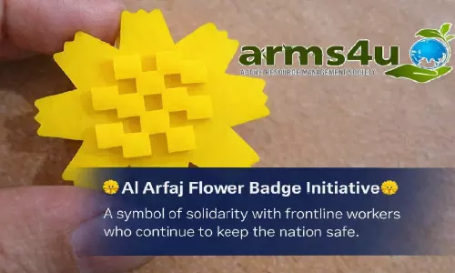 അർഫാജ് പുഷ്പ ബാഡ്ജ് കാമ്പയിനുമായി ‘ആംസ് ഫോർ യു’