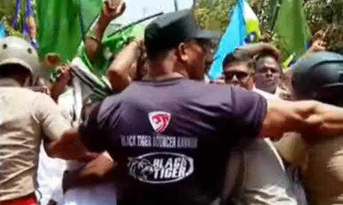 നിതിന്‍ രാജിന്‍റെ മരണം: അഞ്ചരക്കണ്ടി ഡെന്‍റൽ കോളജിലേക്ക് ദലിത് ലീഗ് നടത്തിയ മാർച്ചിൽ സംഘർഷം