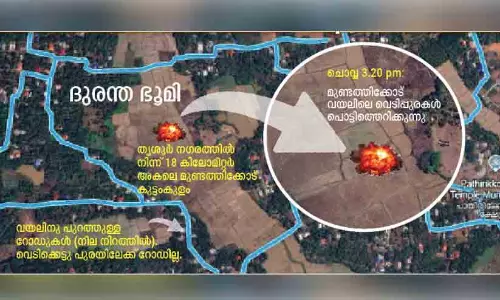 പൂരത്തിന്റെ വെടിമരുന്ന് പുര പൊട്ടിത്തെറിച്ചു; 14 തൊ​ഴി​ലാ​ളി​ക​ൾ​ക്ക് ദാ​രു​ണാ​ന്ത്യം