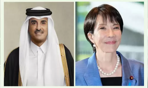 ഊ​ർ​ജ വിതരണം; ഖ​ത്ത​ർ അ​മീ​ർ -ജ​പ്പാ​ൻ പ്ര​ധാ​ന​മ​ന്ത്രി ച​ർ​ച്ച