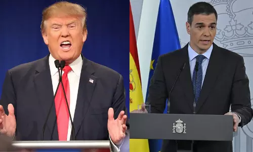 US President Donald Trump and Spanish Prime Minister Pedro Sanchez