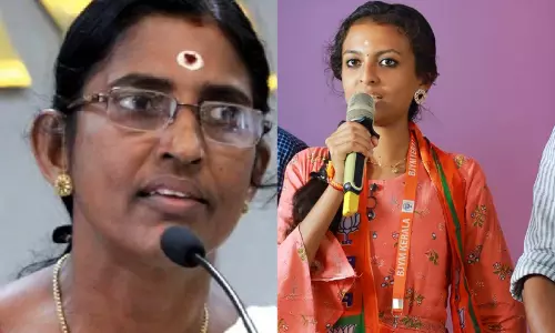 സംഘ്പരിവാറിൽ ‘നന്ദഗോവിന്ദം’ തമ്മിലടി കത്തുന്നു; യുവമോർച്ച നേതാവ് അഥീന ഭാരതിക്ക് ‘കുഞ്ഞാട്’ ചാപ്പ; ‘ബി.ജെ.പിക്ക് അഥീന അലക്സിന്റെ സൺ‌ഡേ ക്ലാസ് വേണ്ട’