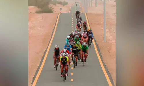 മരുഭൂമിയിൽ പൈഡൽ വിവം; ലോക ചരിത്രത്തിലേക്ക് സൈക്കിൾ  ചവിട്ടിക്കയറി ദുബൈ!!!