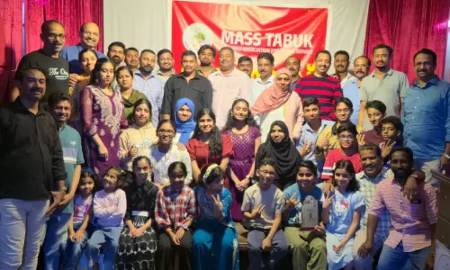 വി​ദ്യാ​ർ​ഥി​ക​ൾ​ക്കും പ്ര​വ​ർ​ത്ത​ക​ർ​ക്കും   മാ​സ്​ ത​ബൂ​ക്കി​െൻറ യാ​ത്ര​യ​യ​പ്പ്