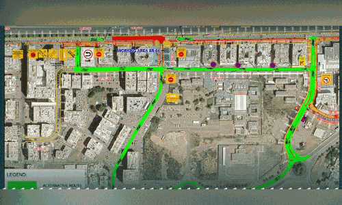 അൽ ഖുവൈർ സർവിസ് റോഡ് രണ്ടുദിവസം അടച്ചിടും