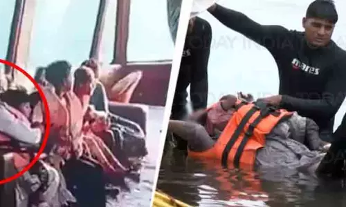 ബോട്ടിൽ വെള്ളം കയറുമ്പോൾ മകനെ ചേർത്തു പിടിച്ച് അമ്മ; ജബൽപൂർ അപകടത്തിന് തൊട്ടുമുമ്പുള്ള ദൃശ്യം പുറത്ത്